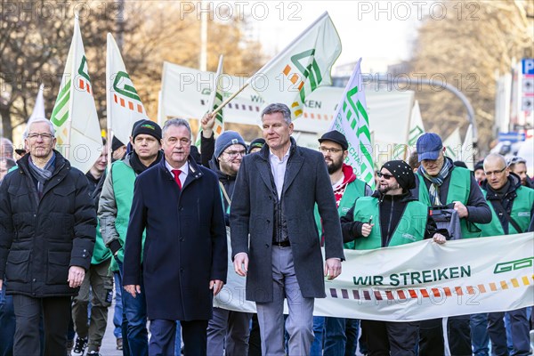 Strike of the train drivers' union GDL, Claus Weselsky, Federal Chairman of the GDL, leads the