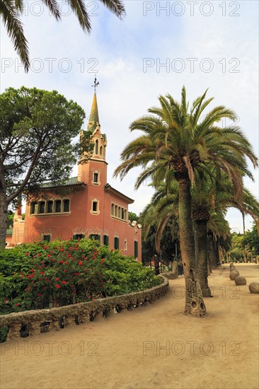 Gaudi House Museum, Gaudi's home, Park Güell, Barcelona, Spain, Europe