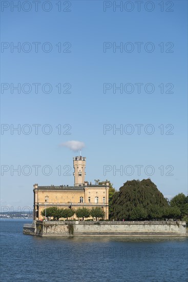 Langenargen on Lake Constance, Montfort Castle, Moorish architectural style, tower, peninsula,