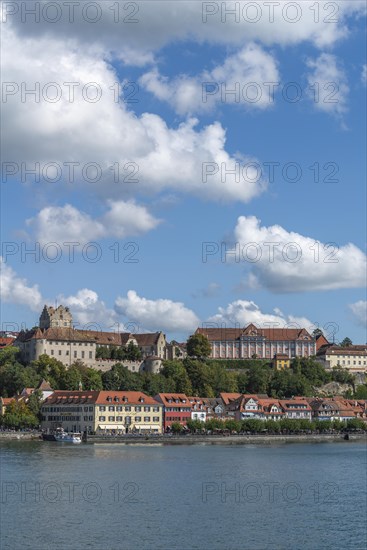 Meersburg on Lake Constance, townscape, residential castle, new castle, lakeside promenade,
