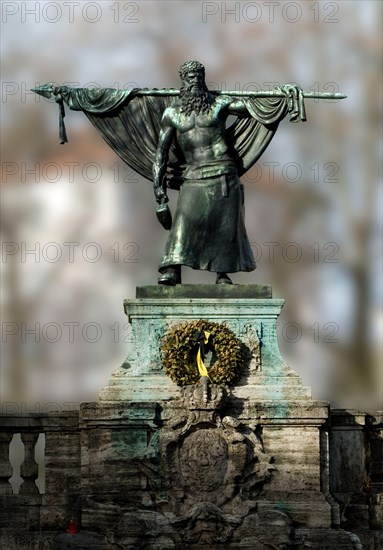 Statue of the Schmied von Kochel, Munich, Bavaria, Germany, Europe