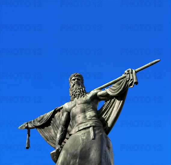 Statue of the Schmied von Kochel, Munich, Bavaria, Germany, Europe