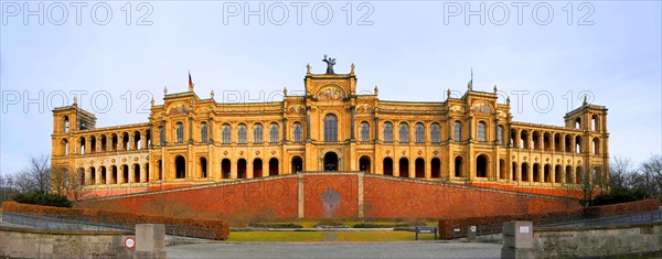 Panoramic view of the Maximilianeum, the Bavarian parliament, Munich, Bavaria, Germany, Europe