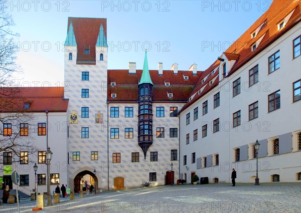 Alter Hof, Alte Veste or Ludwigsburg, Old Courtyard, Munich, Bavaria, Germany, Europe