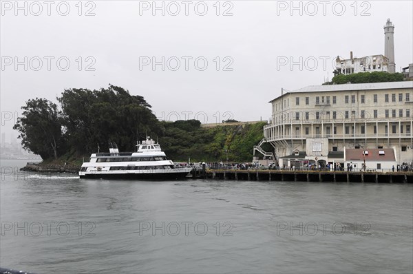 Partial view, Former Alcatraz Prison, San Francisco, California, USA, North America