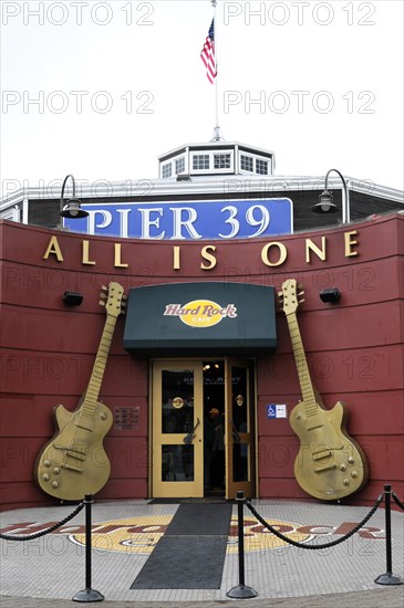 Hardrock Cafe at Pier 39, Fisherman's Wharf, San Francisco, California, USA, North America