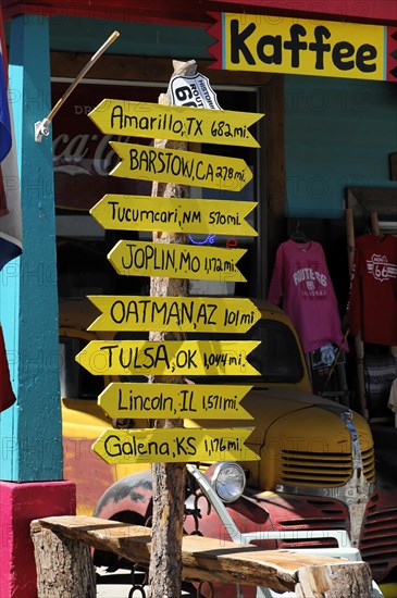 Souvenirs, souvenirs, western town in Seligman on the historic Route 66 in the wild west. Seligman,