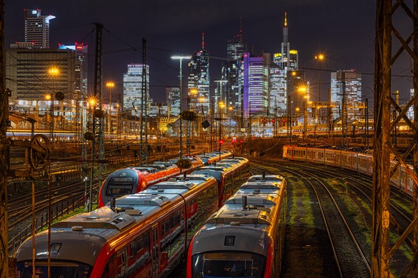 Several trains are out of service outside Frankfurt am Main Central Station. The German Train
