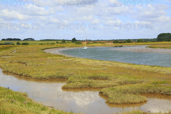 Butley Creek river landscape, Boyton, Suffolk, England, UK
