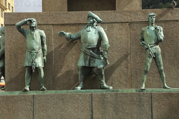 Detail of Sjomannsmonumentet, Seaman's Monument, by Dyre Vaa 1950, Torgallmenningen, Bergen,