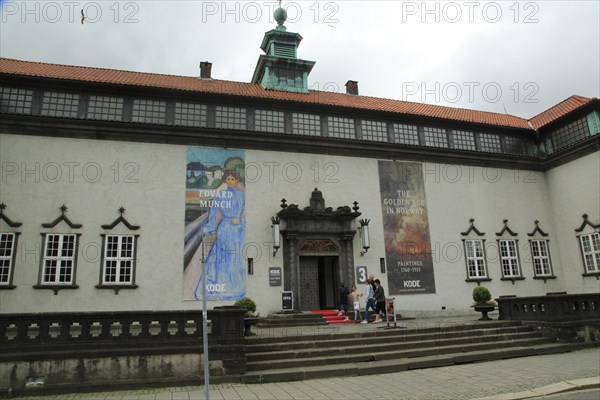 Kode 3 art gallery museum exterior, Bergen, Norway with Edvard Munch and the Golden Age exhibition