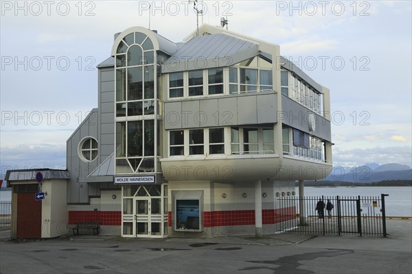 Modern architecture of port harbour building Molde, Romsdal county, Norway, Molde Havnevesen,
