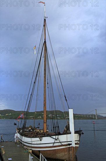 Old traditional sailing boat at Rorvik, Norway, Europe