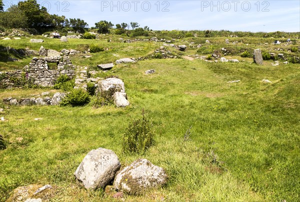 Carn Euny prehistoric village, Cornwall, England, UK