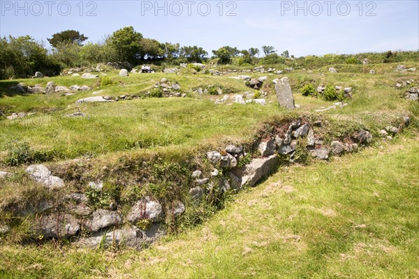 Carn Euny prehistoric village, Cornwall, England, UK