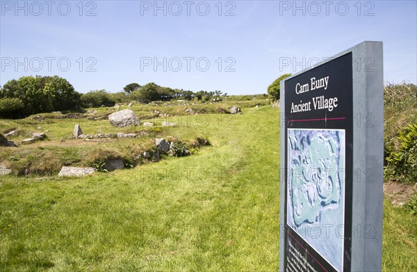 Carn Euny prehistoric village, Cornwall, England, UK