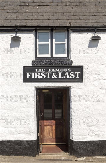 The Famous First and Last pub, Sennen village, Land's End, Cornwall, England, UK
