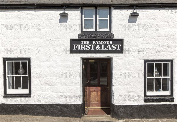 The Famous First and Last pub, Sennen village, Land's End, Cornwall, England, UK