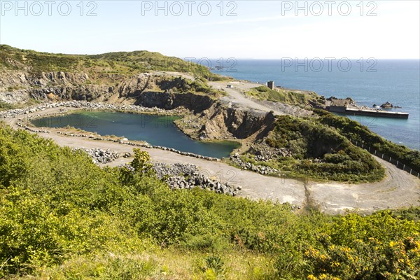 Dean Quarry, near St Keverne, Lizard Peninsula, Cornwall, England, UK