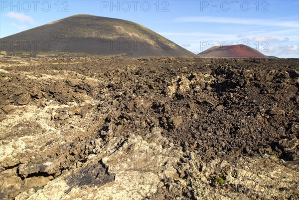 Malpais badlands volcanic landscape Montana Negra and Caldera Colorada, Parque Natural Los