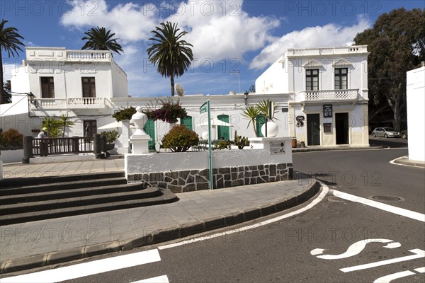 Historic whitewashed buildings in Haria, Lanzarote, Canary Islands, Spain, Europe