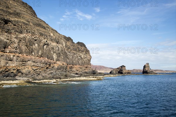 Rocky headland of Punta Fariones, Chinijo Archipelago, Orzola, Lanzarote, Canary Islands, Spain,