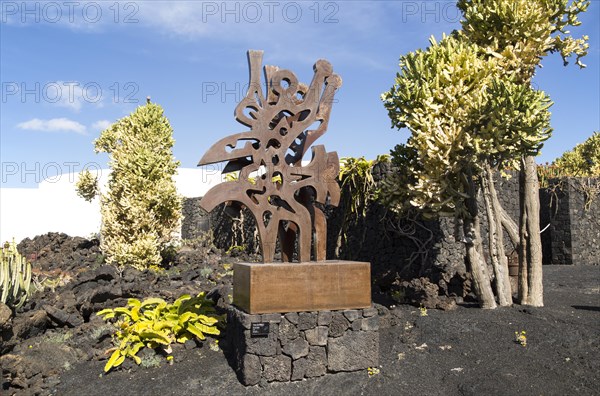'El Triunfador' sculpture, Fundación César Manrique, Taro de Tahíche, Lanzarote, Canary islands,