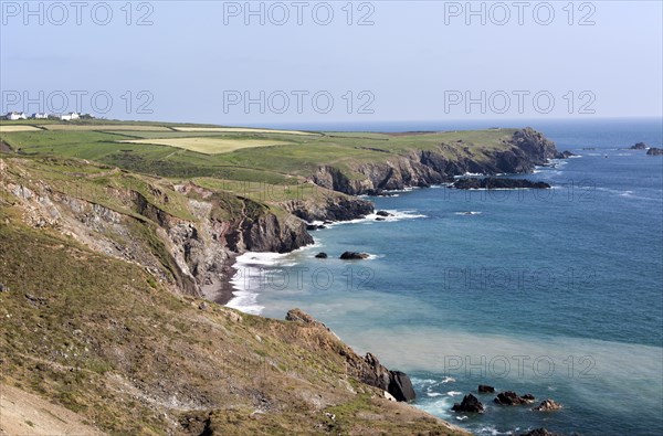 Coastal scenery erosive coast headland, Lizard Point, Lizard peninsula, Cornwall, England, UK
