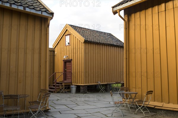Skansen buildings former customs station, Tollboden, oldest house in Tromso, Norway, Europe