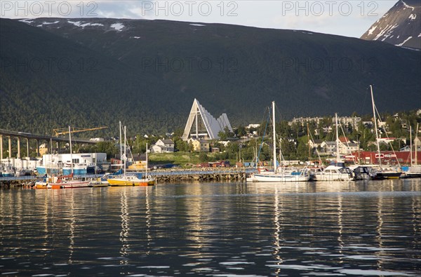 The Arctic Cathedral, Tromso, Norway architect Jan Inge Hovig completed 1965 midnight summer sun
