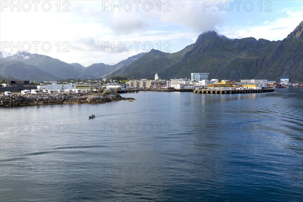 Harbour at Svolvaer, Lofoten Islands, Nordland, Norway, Europe