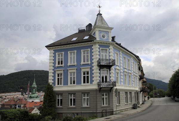 Historic housing in Nordnes area, city of Bergen, Norway, Europe