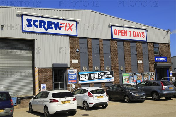 Screwfix business at Ransomes Europark, Ipswich, Suffolk, England, UK