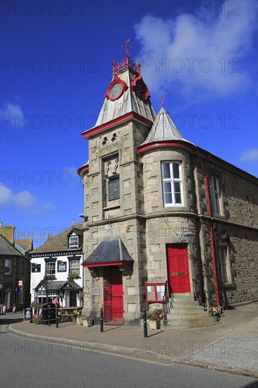 Historic building of Marazion town hall, Cornwall, England, UK