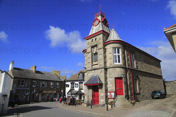 Historic building Marazion town hall village square, Cornwall, England, UK