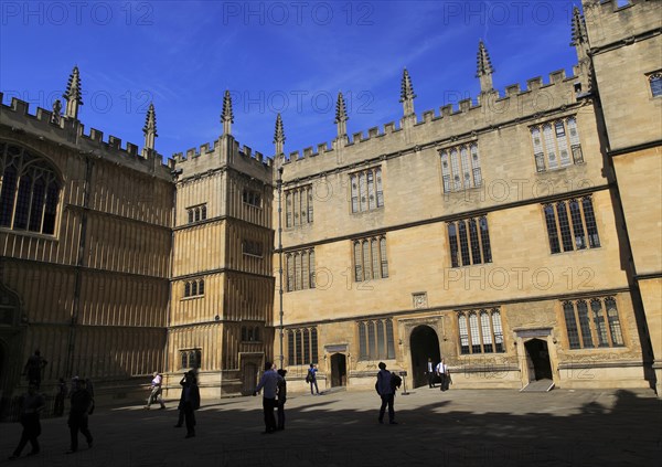 Quadrangle of the Bodleian Library University of Oxford, England, UK