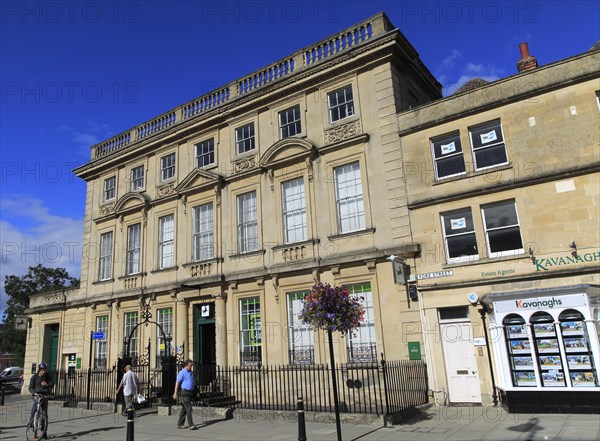 Historic buildings in town centre of Trowbridge, Wiltshire, England, UK