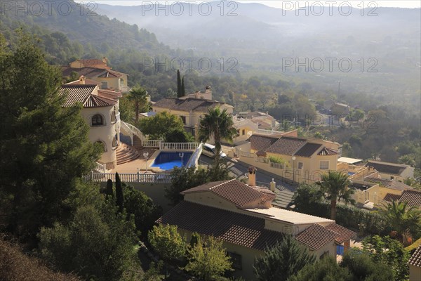 Modern housing development near Xalo or Jalon, Marina Alta, Alicante province, Spain, Europe
