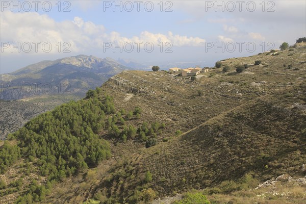 Carboniferous limestone landscape, near Benimaurell, Vall de Laguar, Marina Alta, Alicante