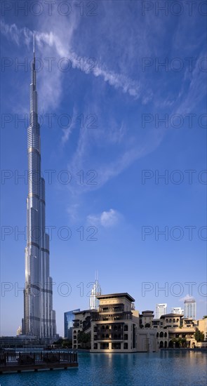 Burj Khalifa, Souk Al Bahar, Shopping Centre, Lake Burj Khalifa, Logo EMAAR, Downtown, Financial