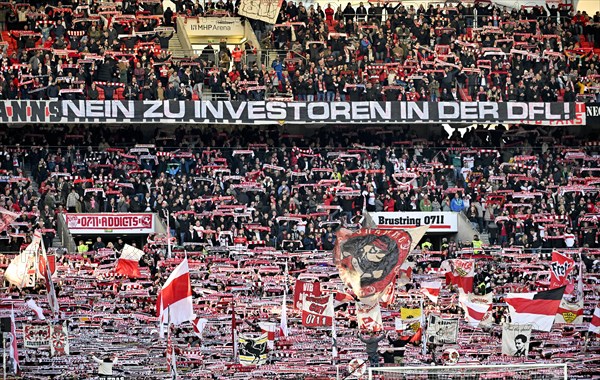 Transparent, fan poster, banner, poster, banner, fan campaign NO TO INVESTORS IN THE DFL,