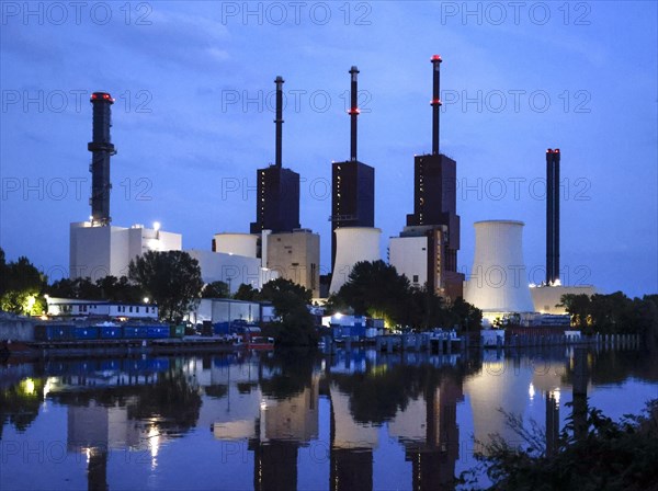 Vattenfall Lichterfelde combined heat and power plant. The gas and steam turbine cogeneration plant