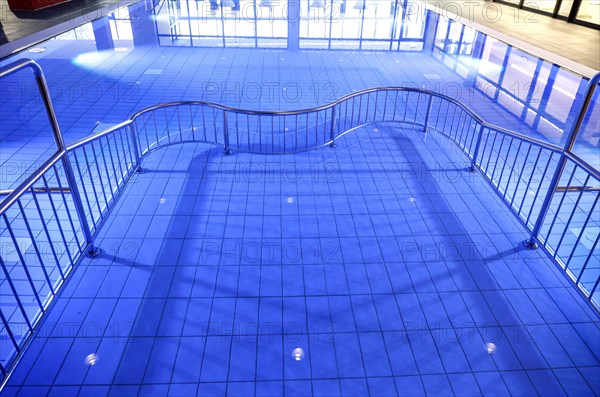 View of the reopened Tiergarten municipal swimming pool, Berlin, 22/01/2024