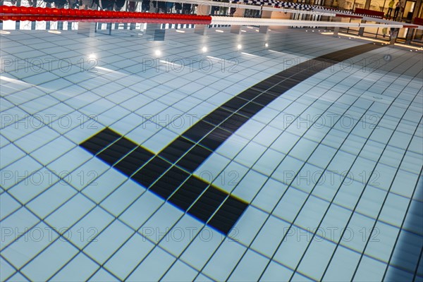 Swimming pool of the reopened Tiergarten municipal swimming pool, Berlin, 22/01/2024