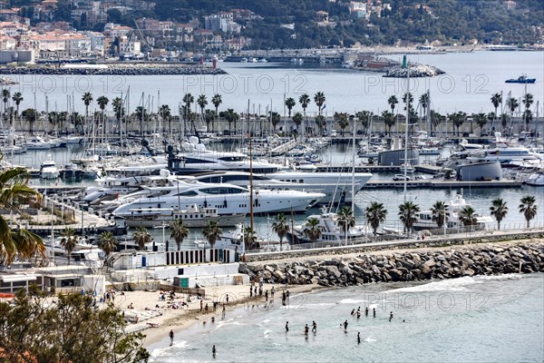 Beach and marina in Porto Maurizion, Imperia, 01.06.2022