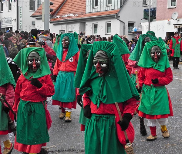 The Sauerwasenhexe, parade of the Swabian-Alemannic carnival in Villingen-Schwenningen,
