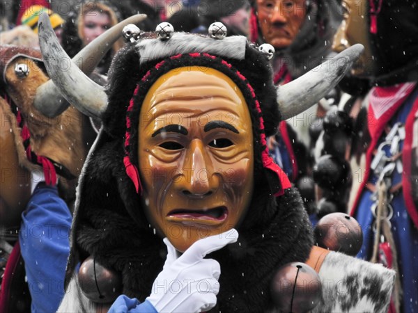 Mask, parade of the Swabian-Alemannic carnival in Villingen-Schwenningen, Baden-Württemberg,