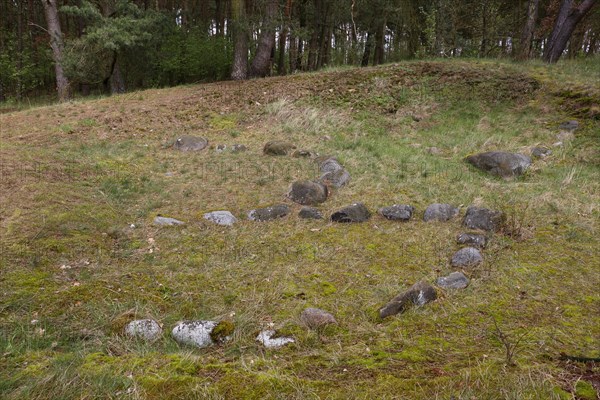 Parts of a Viking camp on the River Peene near Menzlin, Viking settlement known as the Old Camp,