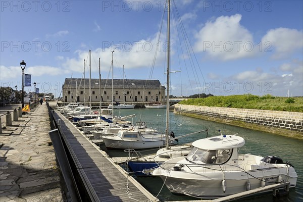 Harbour basin at the Old Fish Hall, Le Croisic, Loire-Atlantique, Pays de la Loire, FranceSmall
