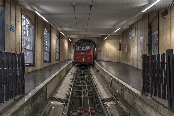 Bottom station of the funicular funicolare Zecca Righi to the Righi panoramic point, built between